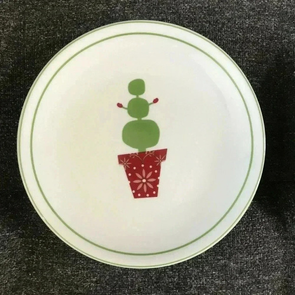 NOS Starbucks 2006 Set of 4 Boxed Holiday Appetizer Side Plates - Picture 3 of 4